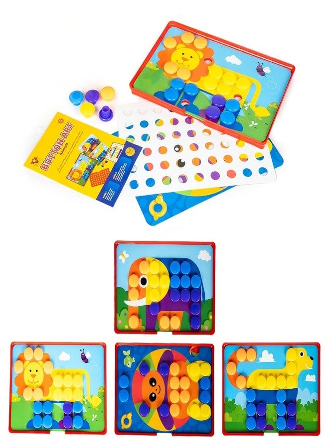 تويز بوكس مجموعة أدوات تعليمية وترفيهية للأطفال من عمر 3 سنوات فما فوق، تتضمن صورًا وأنماطًا فنية على شكل أزرار من تويز بوكس. - Image 4